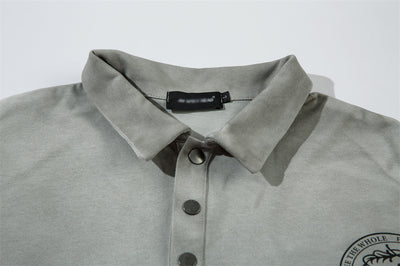 Polo Manga Larga con Letras Distressed Punk Waste Soil - Image 14