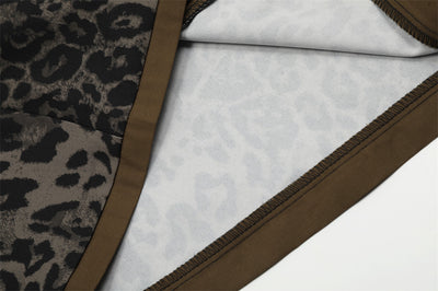 Camisa Suelta Estampado Leopardo Manga Corta Hombre Europeo Americano - Image 5