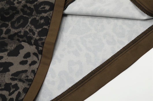 Camisa Suelta Estampado Leopardo Manga Corta Hombre Europeo Americano - Image 5