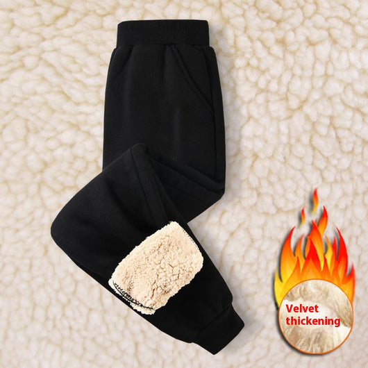 Pantalones de Buzo Térmicos Infantiles con Forro de Lana de Cordero - Image 4
