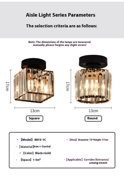 Lámpara de Techo Nórdica de Cristal con Diseño Creativo para Pasillos - Image 8
