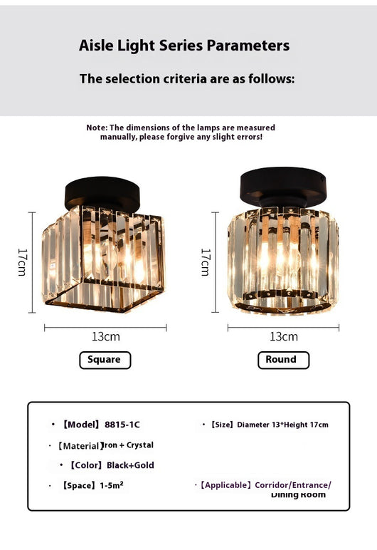 Lámpara de Techo Nórdica de Cristal con Diseño Creativo para Pasillos - Image 8