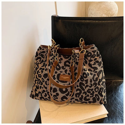 Bolsa de Hombro Estampado Leopardo Multiuso - Gran Capacidad y Estilo - Image 13