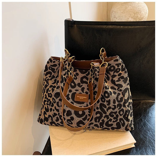 Bolsa de Hombro Estampado Leopardo Multiuso - Gran Capacidad y Estilo - Image 13