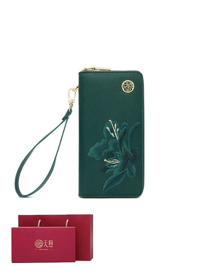 Billetera Étnica de Cuero con Estampado y Cierre para Mujer - Image 6