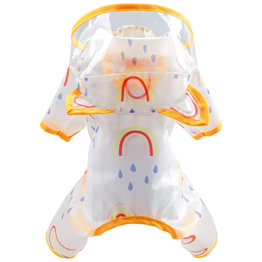 Poncho Impermeable Arcoíris Transparente para Mascotas - Image 4