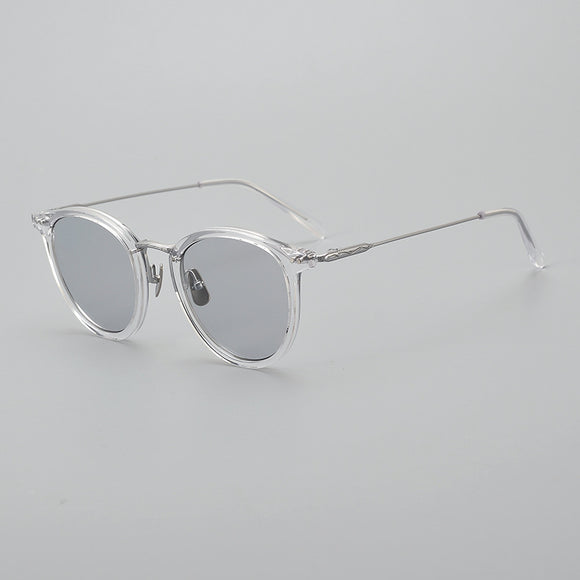 Gafas de sol polarizadas de titanio puro para hombre - Artesanales japonesas transparentes