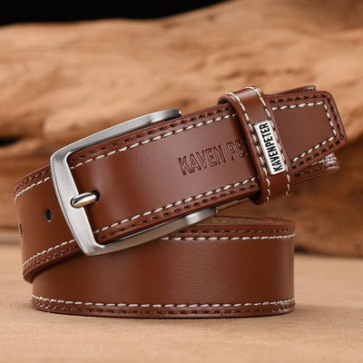 Cinturón de Cuero Genuino para Hombre - Diseño Versátil y Duradero - Image 12