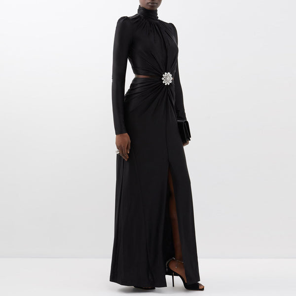 Vestido Largo de Fiesta Elegante con Detalle de Cintura - Image 6