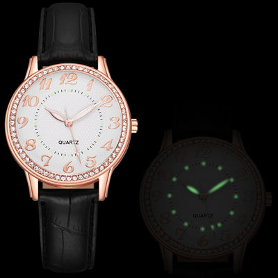 Reloj de Cuarzo Luminoso para Mujer con Diamantes y Correa Elegante - Image 10