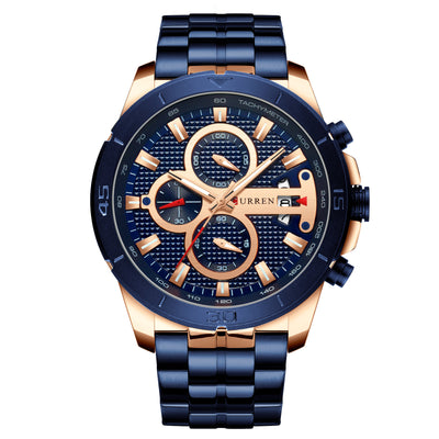 Reloj Multifuncional de Cuarzo con Calendario y Correa de Acero para Hombre - Image 15