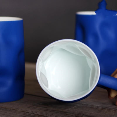 Taza Azul Klein Grande de Cerámica Maciza - Capacidad Amplia - Image 7