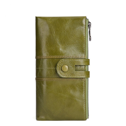 Cartera Larga de Cuero para Mujer Estilo Retro con Protección RFID - Image 6