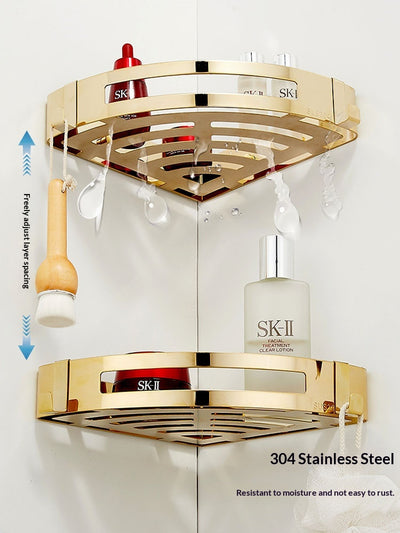 Repisa de Baño Estilo Francés Dorada Premium sin Taladro - Image 2