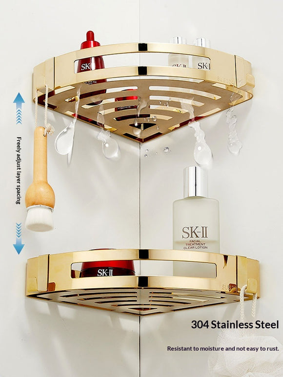 Repisa de Baño Estilo Francés Dorada Premium sin Taladro