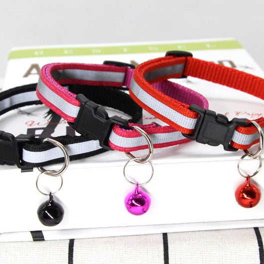 Collar Reflectante de Nylon para Perros y Gatos
