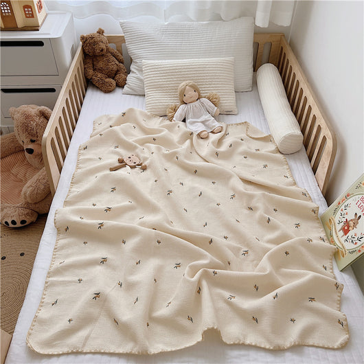 Manta de Siesta Orgánica con Bordado Infantil - Image 3