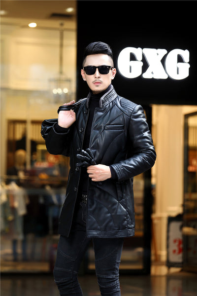 Chaqueta de Cuero y Plumón para Hombre Haining - Image 13