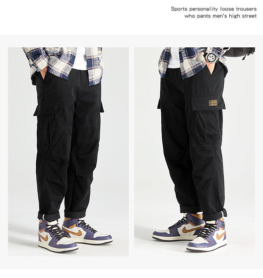 Overol Holgado Casual para Hombre con Bolsillos Amplios - Image 14