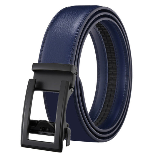 Cinturón de Cuero para Hombre con Hebilla Automática - Doble Capa de Cuero Vacuno - Image 8