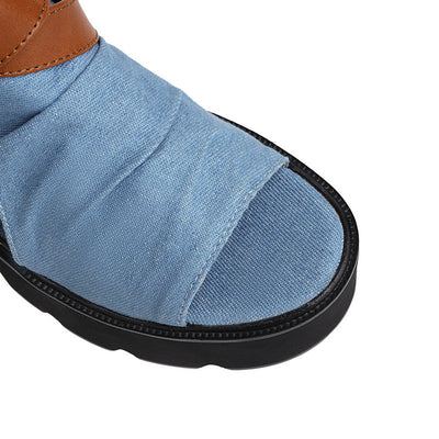 Sandalias de Denim para Mujer con Tira de Anillo y Punta Abierta - Image 14