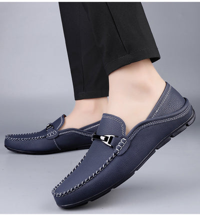 Zapatos Casuales Extra Grandes de Cuero con Suela Gommino Ancha - Image 16