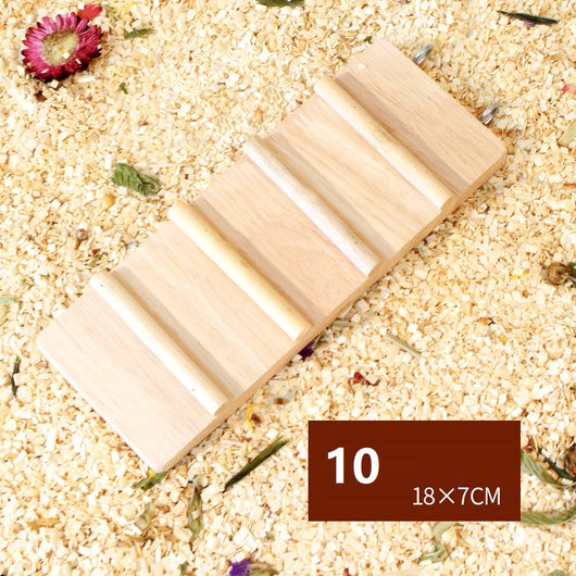 Plataforma de Madera Natural con Columpio y Cerca para Hámster - Image 23