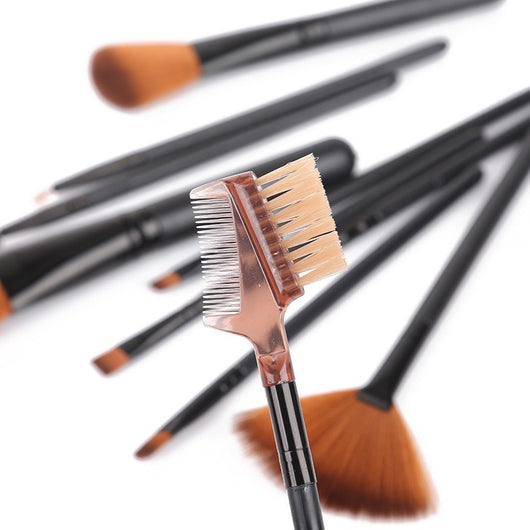 Set de 12 Brochas de Maquillaje Profesional - Rubor, Sombra y Delineador - Image 5