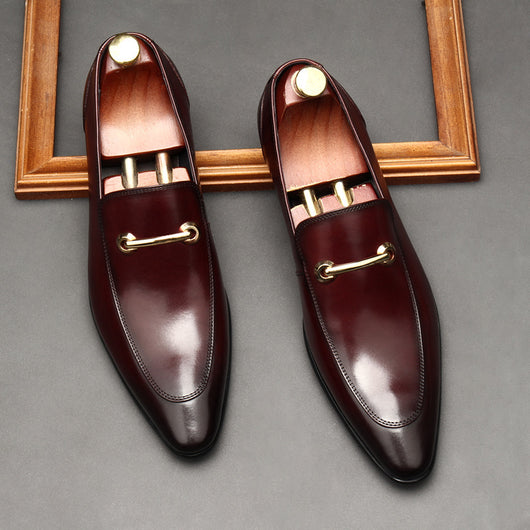 Zapatos Casuales de Cuero para Hombre con Punta Afilada - Image 9