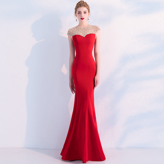 Vestido de Noche Elegante Cola de Pez Largo - Image 5