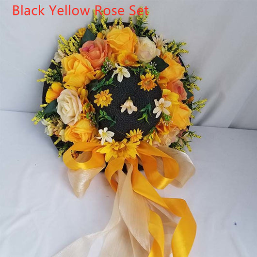 Sombrero de Paja Púrpura con Flor para Mujer - Estilo Raffia - Image 29