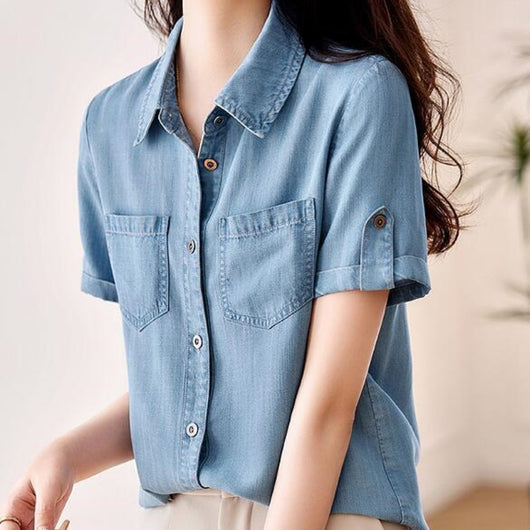 Blusa Versátil de Manga Corta - Básico Imprescindible - Image 8