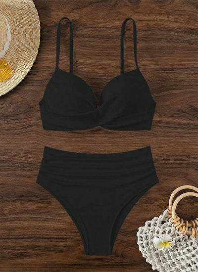 Traje de Baño Bikini Cintura Alta con Refuerzo de Acero para Mujer - Image 12