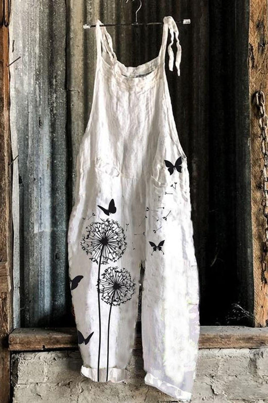 Jumpsuit Retro de Pierna Ancha con Estampado Dulce para Mujer - Image 23