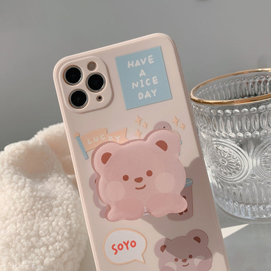 Funda Silicona Mate para Teléfono con Diseño Cartoon Adorable - Image 4