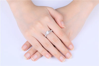 Anillo de Plata 925 para Mujer con Diamante de Seis Puntas - Image 11