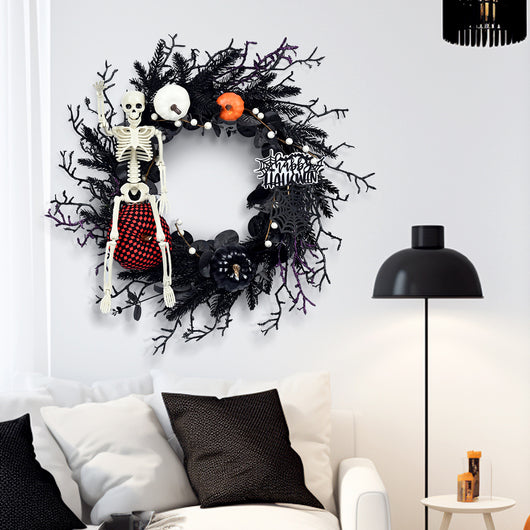 Corona Decorativa Halloween para Puerta - Adorno Festivo Colgante - Image 3