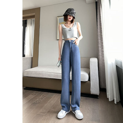 Pantalón Ancho de Tiro Alto Liso y Suelto - Image 6