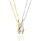 Fashionable And Simple Magnetic Two-piece Alloy Necklace Blanco K KC Dorado