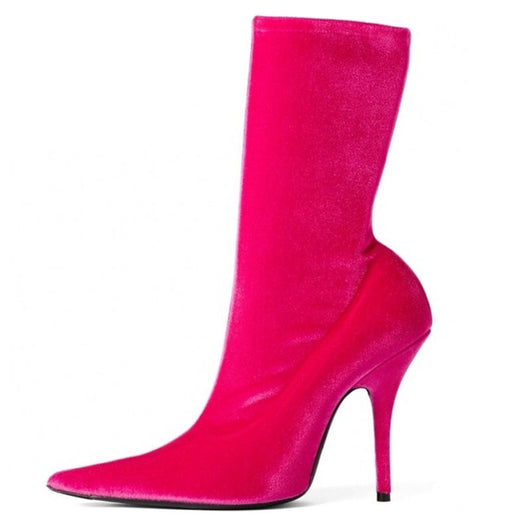 Botas Puntiagudas con Tacón Stiletto y Elástico Lateral para Mujer - Image 13