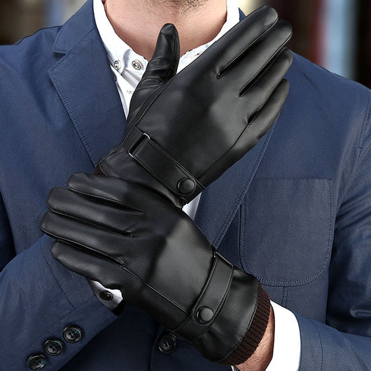 Guantes de Ciclismo Impermeables de Piel de Oveja Lavada con Pantalla Táctil