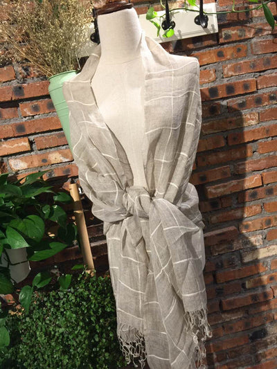 Bufanda Artística de Algodón y Lino para Mujer - Chal Largo Versátil Cuatro Estaciones - Image 33