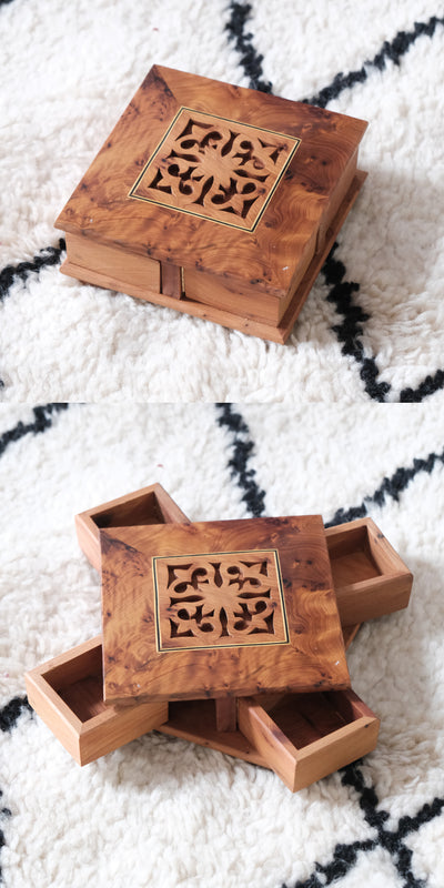 Caja Joyero Marrroquí Giratorio de Madera Artesanal - Image 14