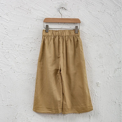 Pantalón Ancho de Lino y Algodón con Cintura Elástica - Image 46