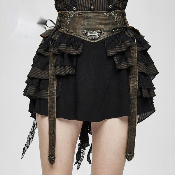 Faldas Vintage Steampunk para Mujer con Cintura Broncead - Image 4