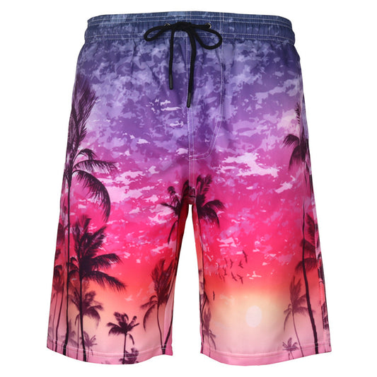 Pantalones de Playa Hombre Shorts Casuales Pulpo Talla Grande