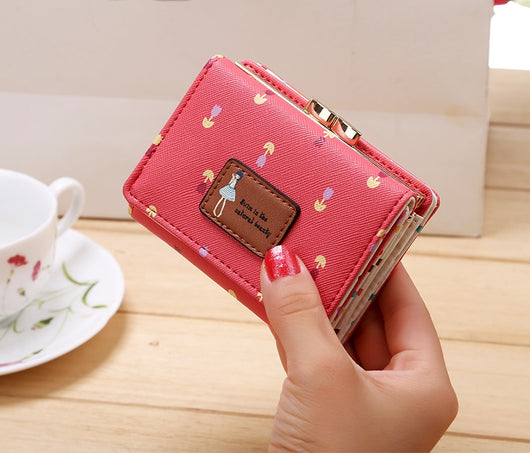 Billetera Trifold Compacta de Cuero PU para Mujer con Monedero - Image 3