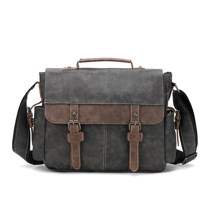 Bolso Bandolera de Cuero PU Retro para Hombre - Estilo Casual Trendy - Image 5