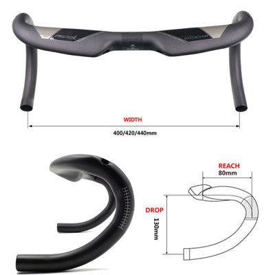 Manillar Curvo de Fibra de Carbono para Bicicleta de Ruta - Acabado Mate - Image 2