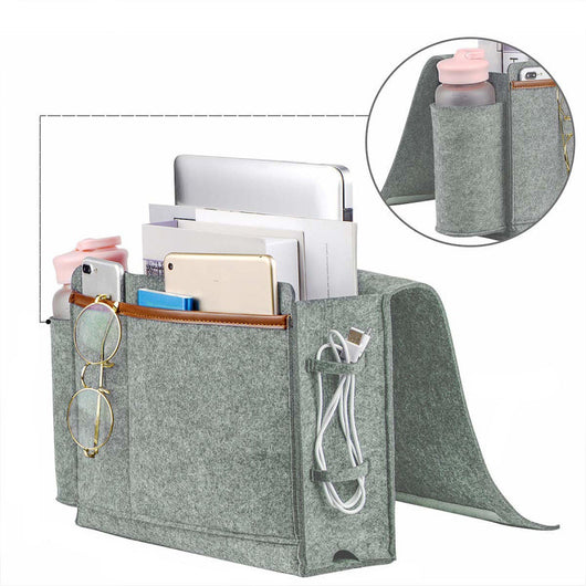Organizador Colgante de Fieltro para Mesita de Noche - Almacenamiento Portátil - Image 5